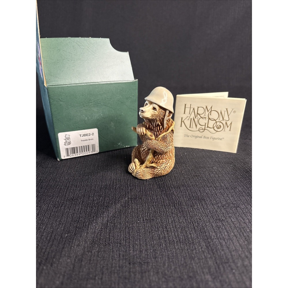 Harmony Kingdom Treasure Jests Trouble Bruin Bear Figurine TJBE2-2 Calvesbert